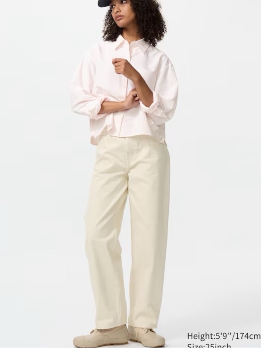 JW ANDERSON Uniqlo Cream Wide -Leg Pants Cream Off White Woman’s Size 10